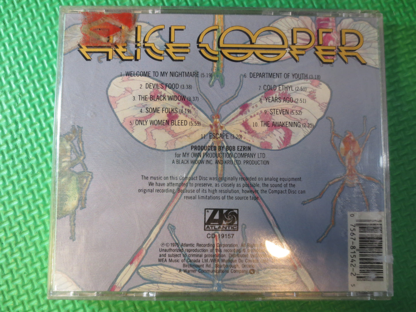 ALICE COOPER, WELCOME to my Nightmare, Rock Cd, Alice Cooper Lp, Rock Lp, Pop Cd, Pop Lp, Pop Music Cd, Music Cd, Compact Disc