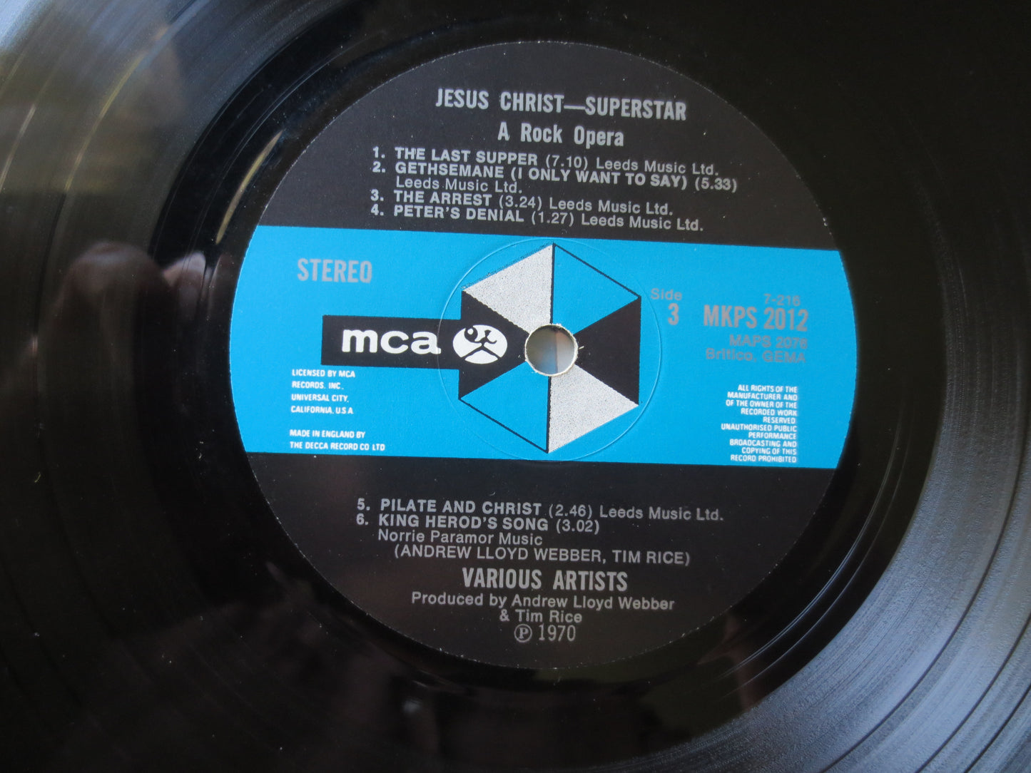 JESUS CHRIST SUPERSTAR, Jesus Christ Record, Jesus Christ Album, Jesus Christ Lp, Pop Records, Soundtrack Lp, 1970 Records