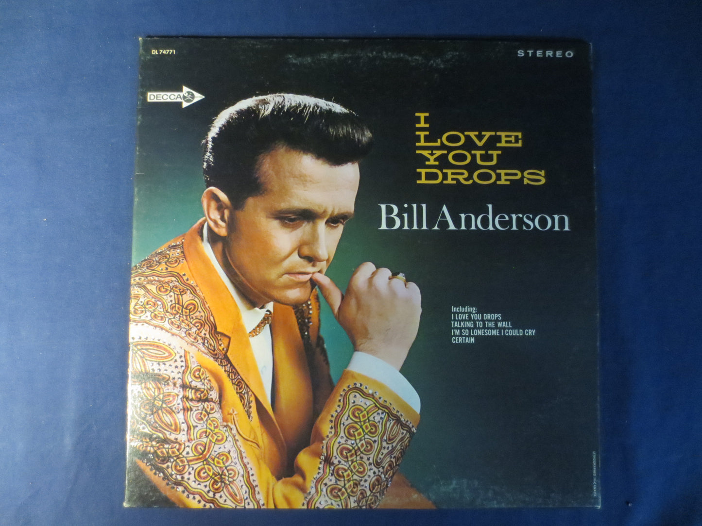 BILL ANDERSON Vinyl, I Love You Drops, Bill Anderson Album, Bill Anderson Record, Vintage Vinyl, Vinyl Album, 1966 Records