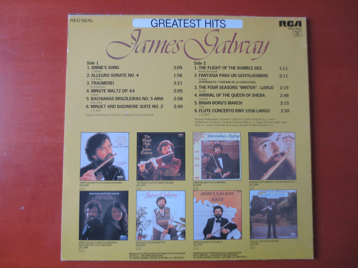 JAMES GALWAY, JAMES GALWAY Record, GREATEST Hits Record, James Galway Album, James Galway Vinyl, James Galway Lp, Vinyl Lp, 1980 Records