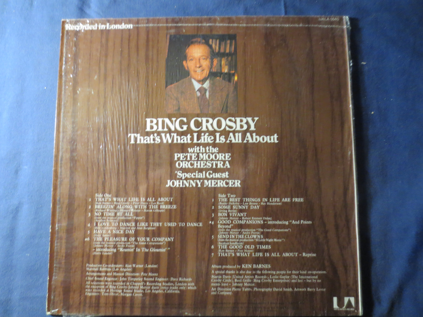 BING CROSBY, That's What, LIFE Is All About, Jazz Record, Bing Crosby Record, Bing Crosby Album, Vinyl Lps, 1975 Records