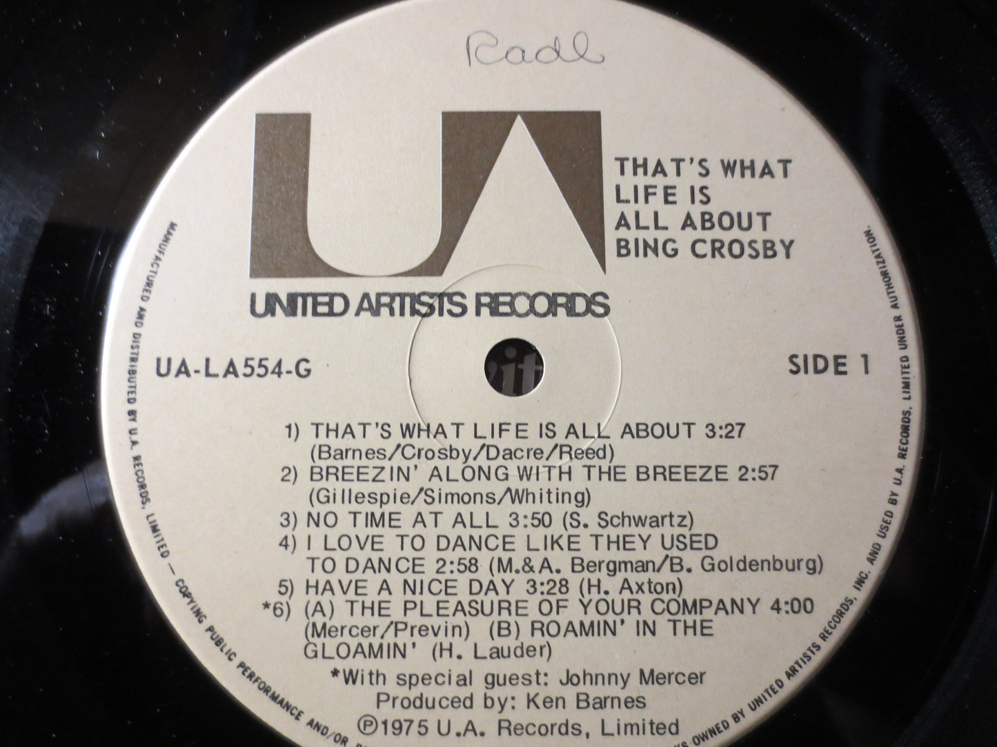 BING CROSBY, That's What, LIFE Is All About, Jazz Record, Bing Crosby Record, Bing Crosby Album, Vinyl Lps, 1975 Records