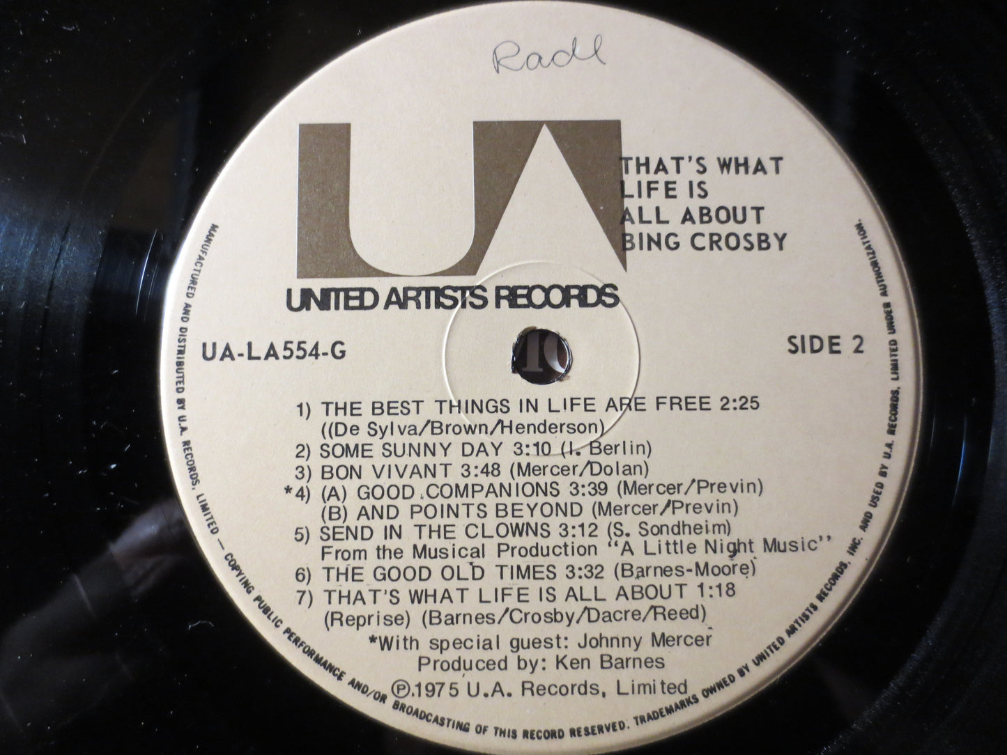 BING CROSBY, That's What, LIFE Is All About, Jazz Record, Bing Crosby Record, Bing Crosby Album, Vinyl Lps, 1975 Records