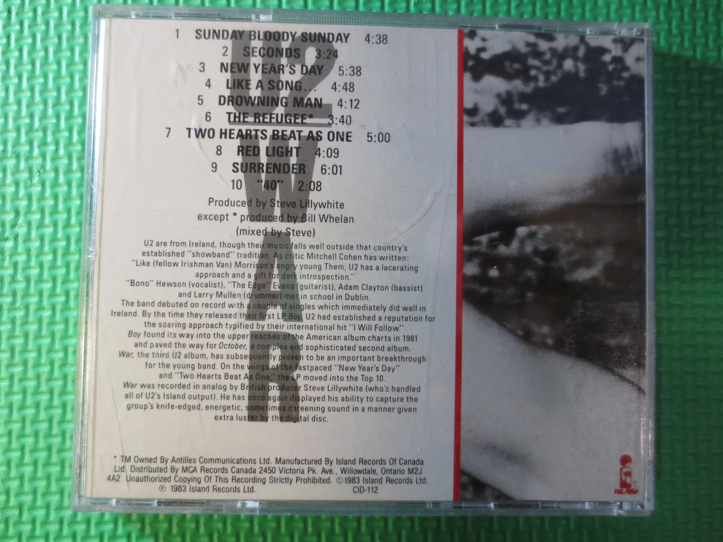 U2, War, U2 Cd, U2 Compact Disc, U2 Album, U2 Lp, Rock Cd, Vintage Compact Disc, Classic Rock Cd, Pop Cd, 1983 Compact Discs