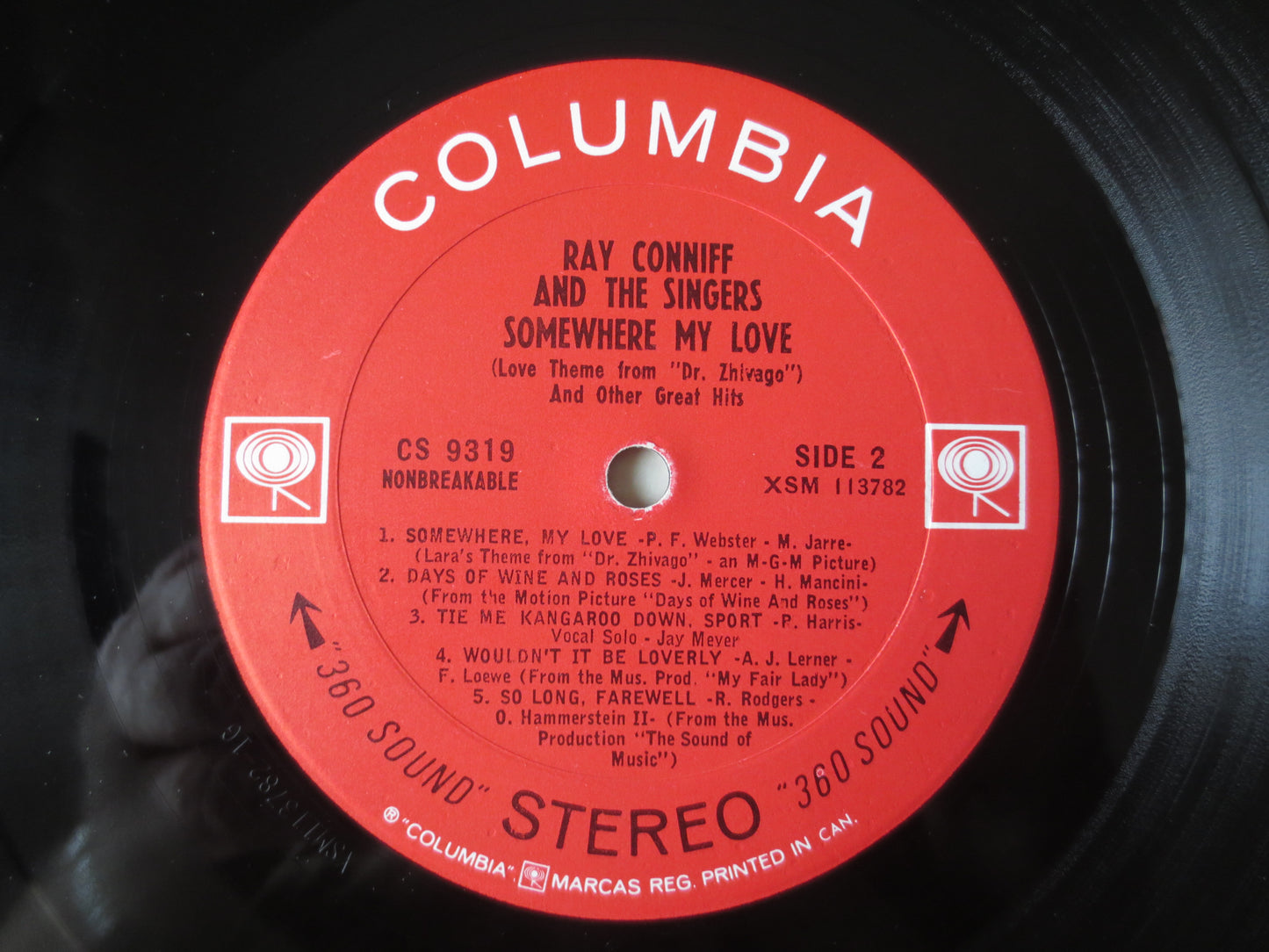 RAY CONNIFF, Somewhere My LOVE, Ray Conniff Records, Ray Conniff Albums, Ray Conniff Singers, Vinyl Record, 1966 Records