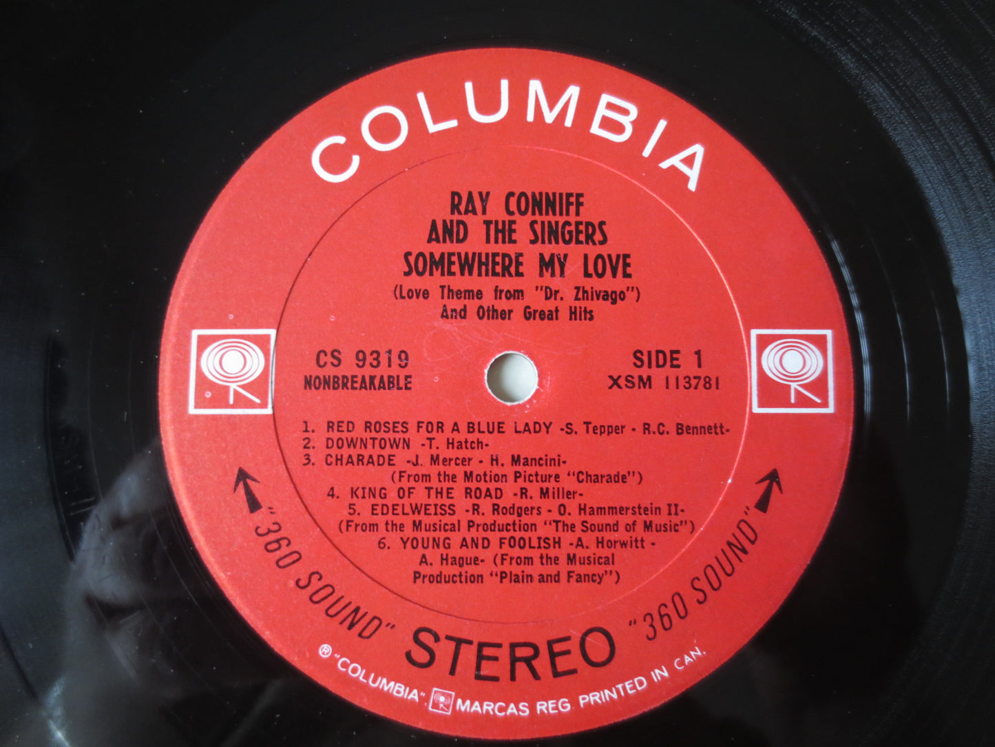 RAY CONNIFF, Somewhere My LOVE, Ray Conniff Records, Ray Conniff Albums, Ray Conniff Singers, Vinyl Record, 1966 Records