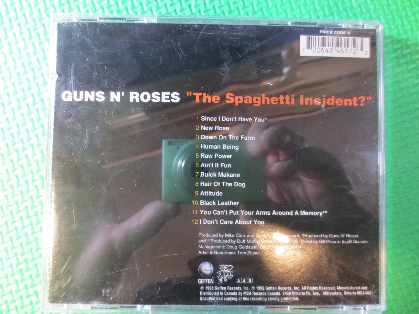 GUNS and ROSES, SPAGHETTI, Guns 'n Roses Lp, Guns 'N Roses Cd, Vintage Compact Disc, Classic Rock Album, 1993 Compact Disc