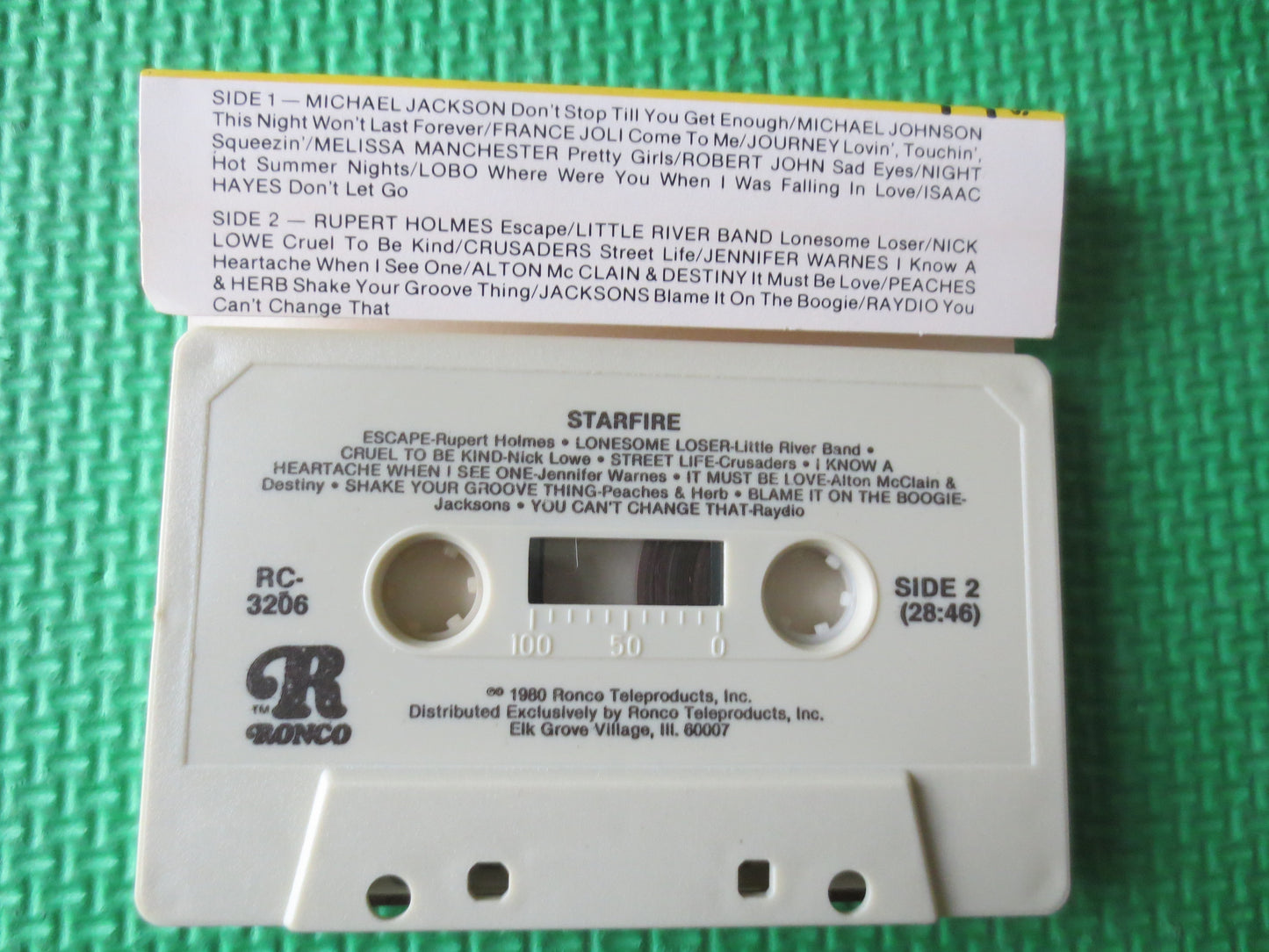 On FIRE, ROCK and ROLL, Rock Cassettes, Rock Music Tapes, Jackson 5 Tapes, Tape Cassette, Music Cassette, 1980 Cassette