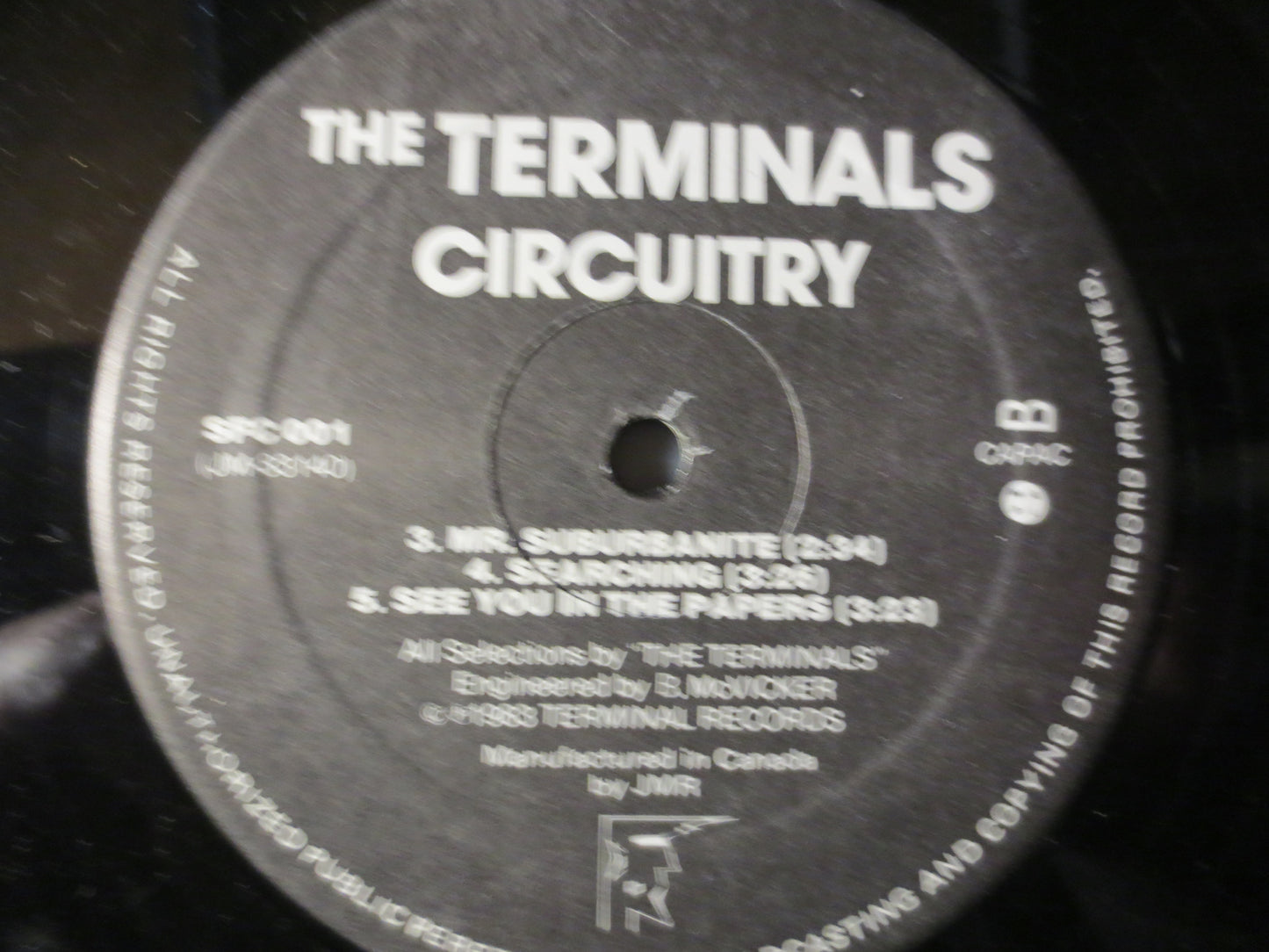 The TERMINALS, CIRCUITRY, New Wave Records, The Terminals Record, The Terminals Album, The Terminals Lp, Lps, 1983 Records