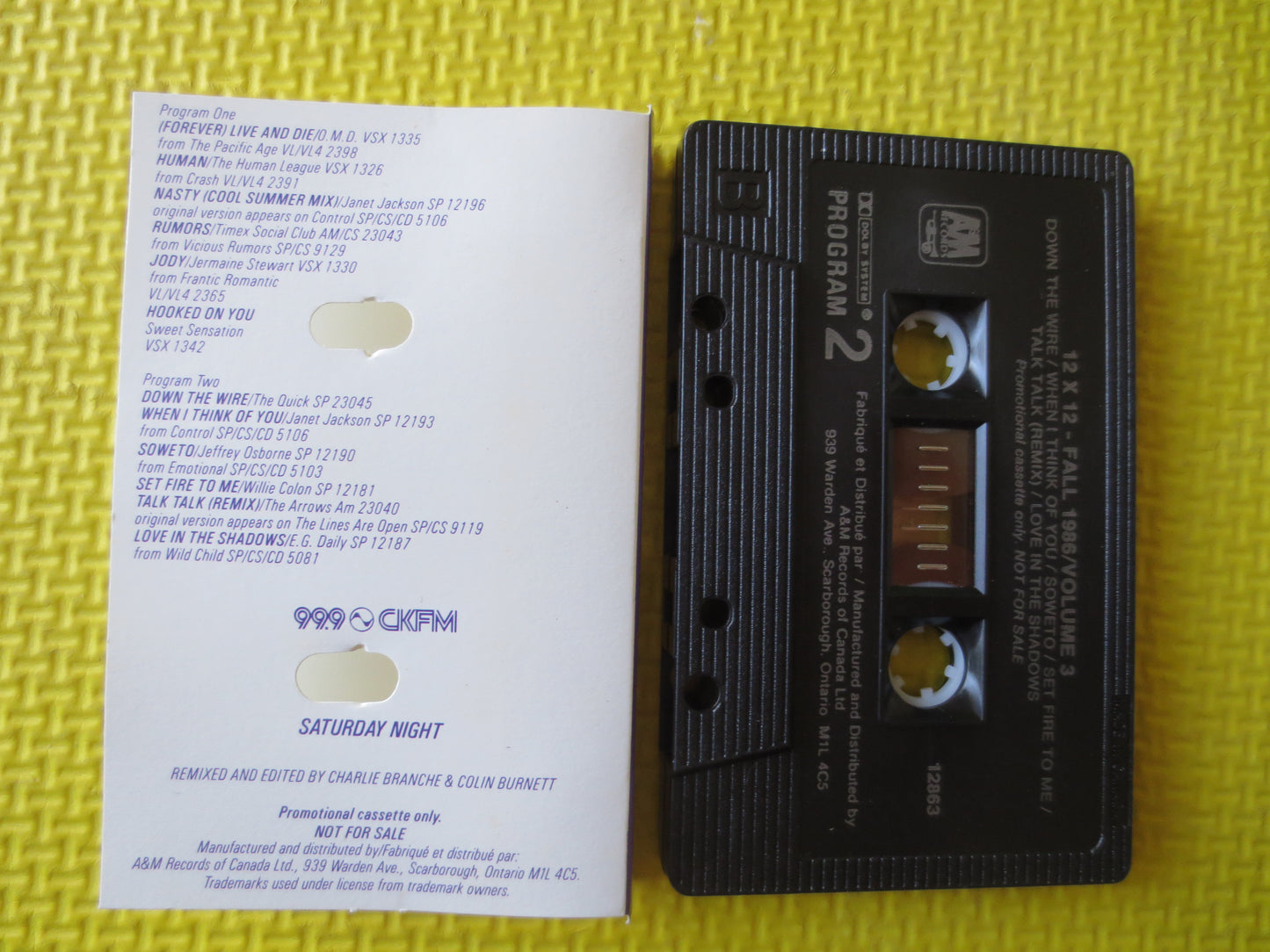 12 X 12, FALL 1986, Volume 3, Rock and Roll Tape, Rock Cassette, Rock Tapes, Tape Cassette, Music Cassette, 1987 Cassette