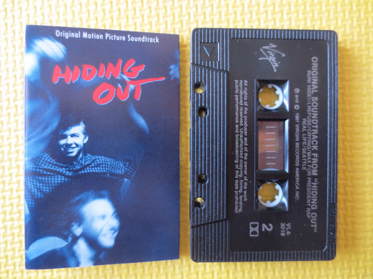 HIDING OUT, Movie SOUNDTRACK, Rock and Roll Tape, Rock Cassette, Rock Tapes, Tape Cassette, Music Cassette, 1987 Cassette