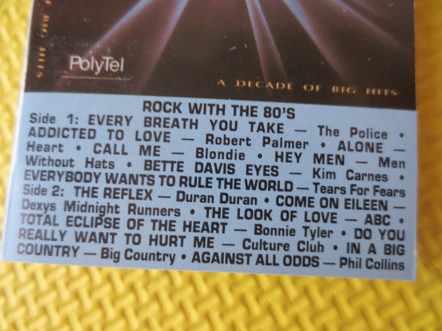 ROCK with the 80's, ROCK Music Tape, ROCK and Roll Tape, Rock Cassette, Rock Tapes, Cassettes, Music Cassette, 1990 Cassette