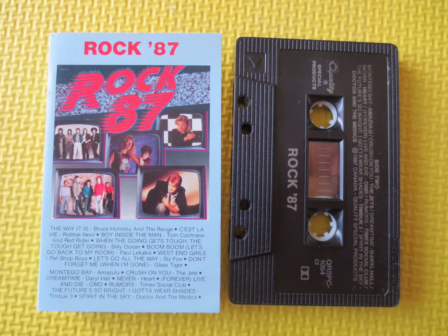 ROCK '87, ROCK '87 Tape, ROCK and Roll Tape, Glass Tiger Tapes, Rock Cassette, Tapes, Tape Cassette, Cassette, 1987 Cassette