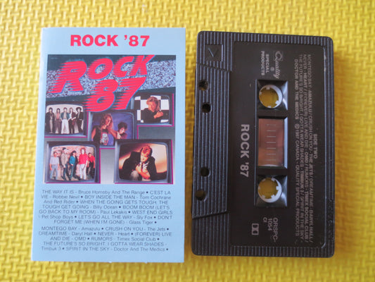 ROCK '87, ROCK '87 Tape, ROCK and Roll Tape, Glass Tiger Tapes, Rock Cassette, Tapes, Tape Cassette, Cassette, 1987 Cassette