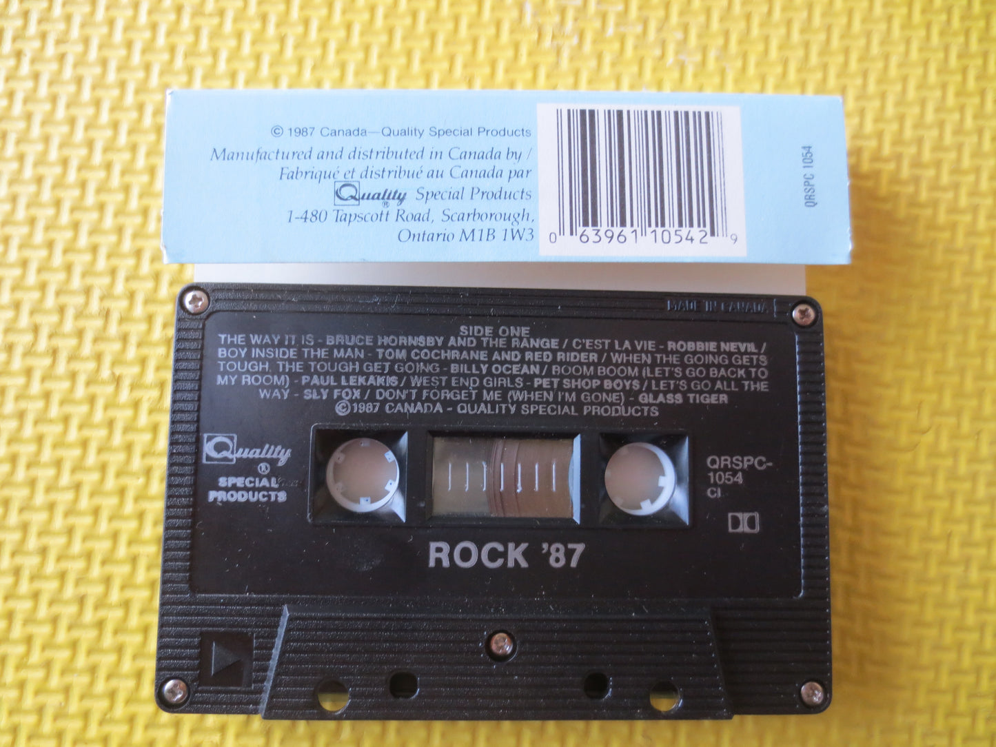 ROCK '87, ROCK '87 Tape, ROCK and Roll Tape, Glass Tiger Tapes, Rock Cassette, Tapes, Tape Cassette, Cassette, 1987 Cassette