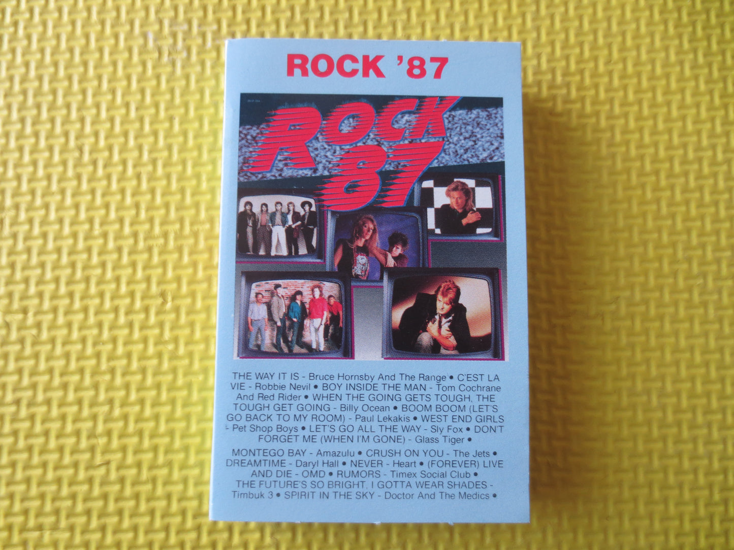 ROCK '87, ROCK '87 Tape, ROCK and Roll Tape, Glass Tiger Tapes, Rock Cassette, Tapes, Tape Cassette, Cassette, 1987 Cassette