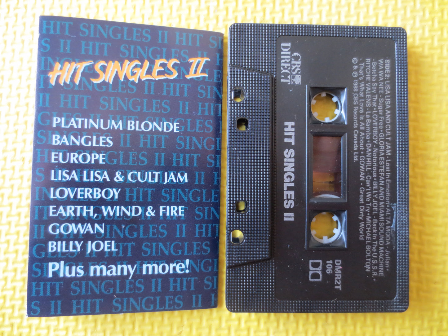 HIT SINGLES 2, HIT Singles Tape, Rock and Roll Tape, Rock Cassette, Rock Tapes, Tape Cassette, Music Cassette, 1988 Cassette