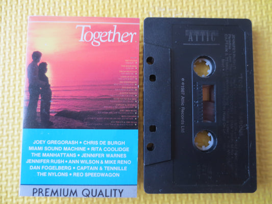 TOGETHER, LOVE SONGS, The Nylons Tapes, Jennifer Rush Tapes, The Manhattans Tape, Cassettes, Music Cassette, 1987 Cassette