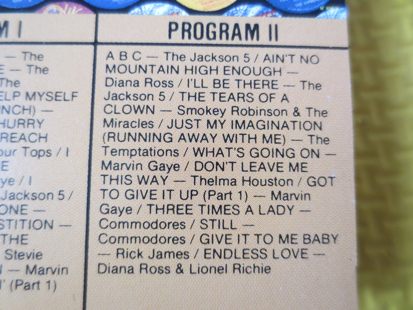 25 NUMBER 1 HITS, JUKEBOX Tapes, The Supremes Tapes, The Jackson 5 Tapes, Tape Cassette, Music Cassette, 1988 Cassette