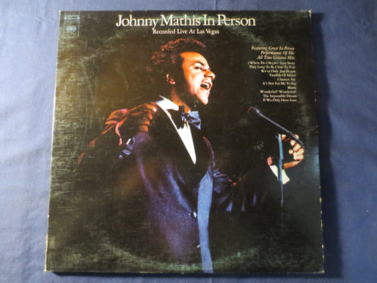 JOHNNY MATHIS, LIVE In Person, Double Album, Vintage Vinyl, 1972 Records, Vinyl Records, Country Record, Vinyl Lp, Records