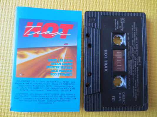 HOT TRAX, CASSETTE Music, Commodores Tapes, Bryan Adams Tapes, Tape Cassette, Music Cassette, Pop Cassette, 1985 Cassette