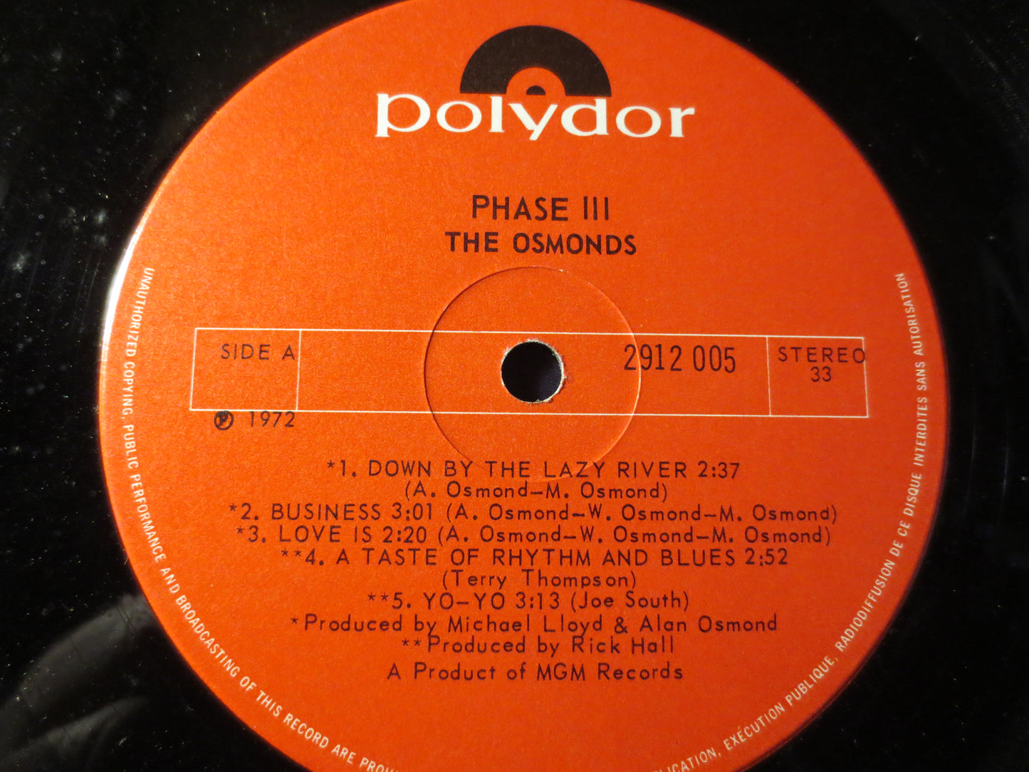 The OSMONDS, PHASE III, The Osmonds Record, The Osmonds Album, The Osmonds Lp, Donny Osmond, Pop Records, Lps, 1972 Records