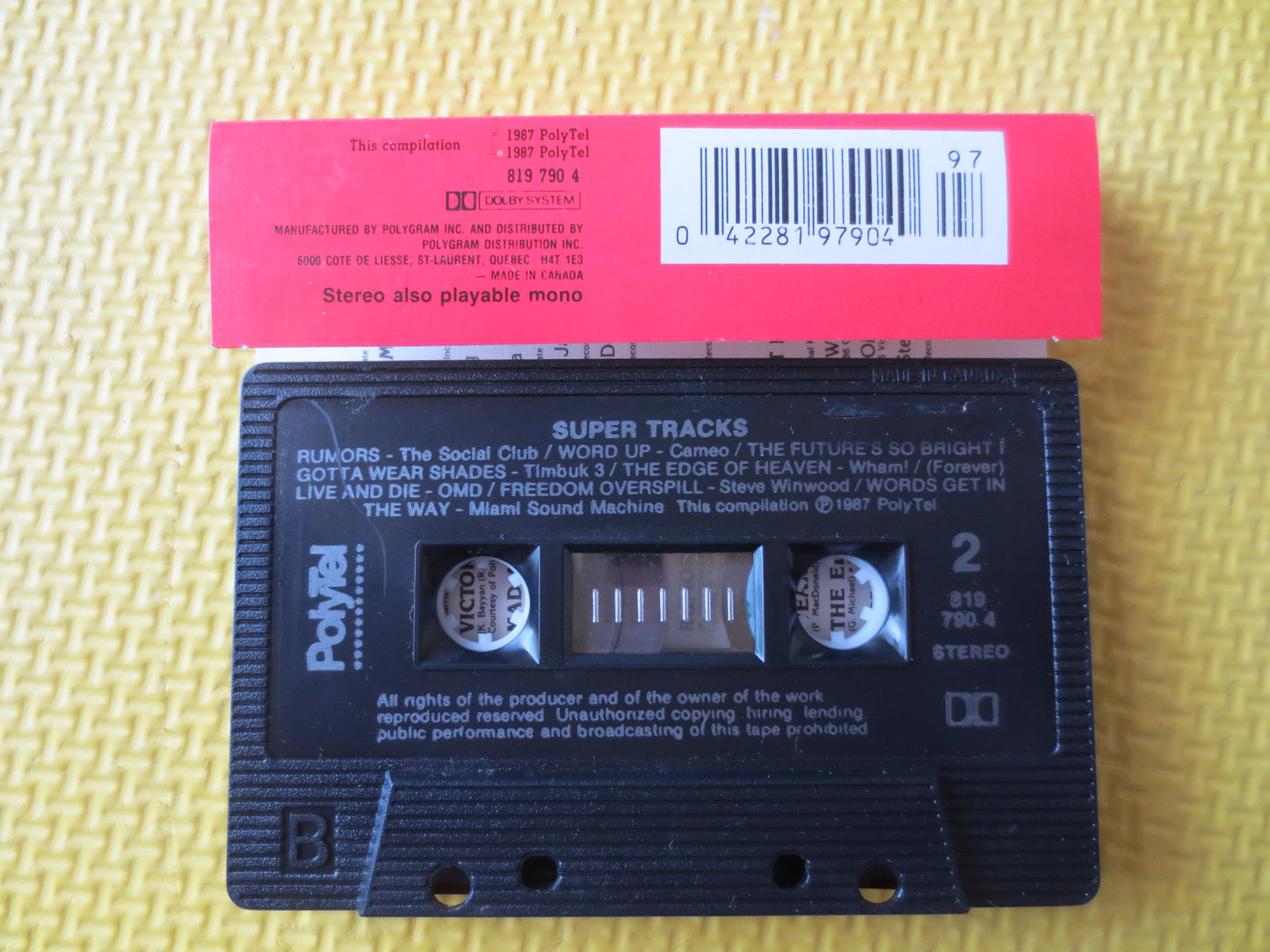 SUPER TRACKS, Rock MUSIC, Rock and Roll Tape, Rock Music Cassette, Music Cassettes, Music Tapes, Timbuk 3, 1987 Cassette