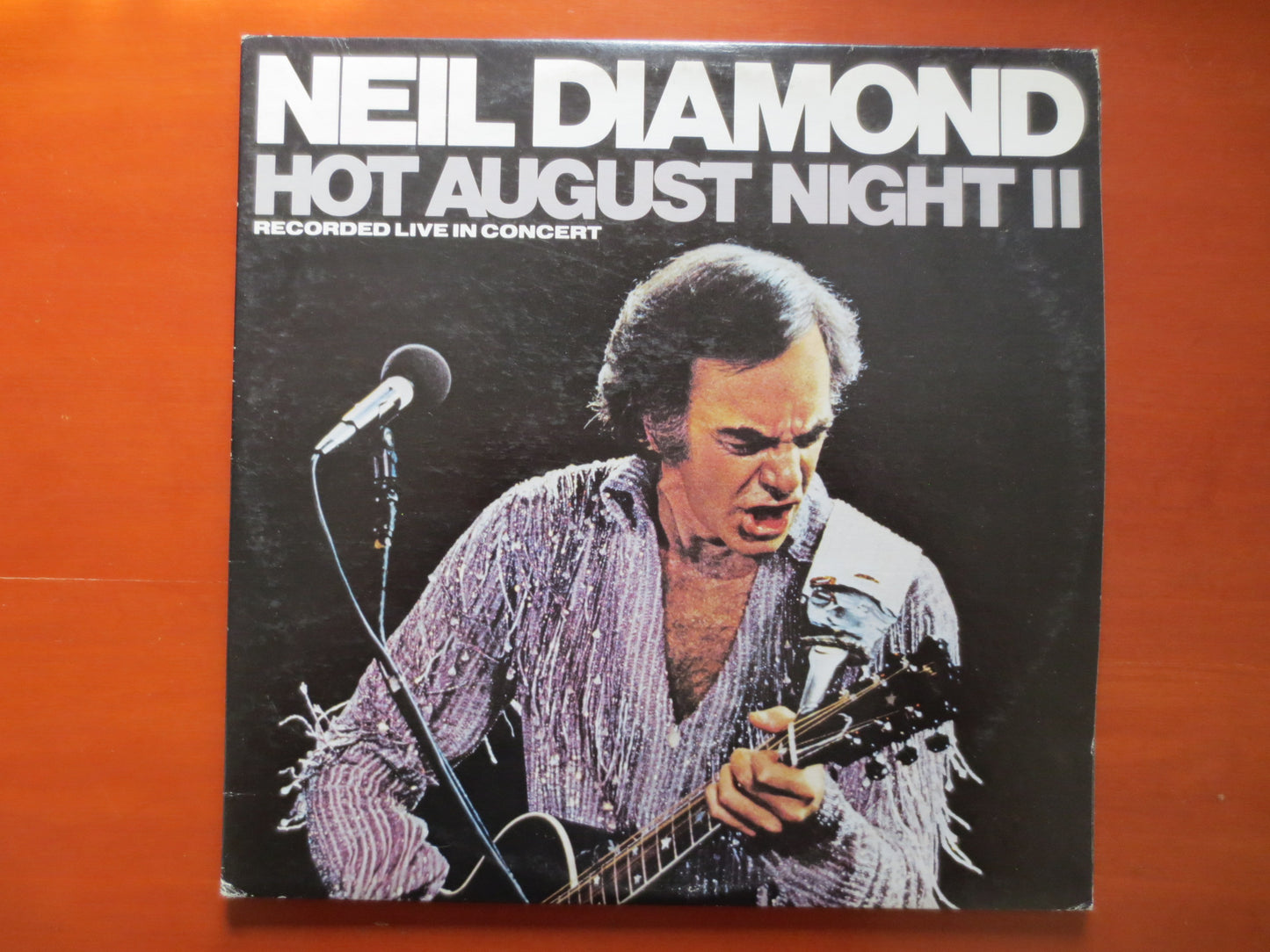 NEIL DIAMOND, HOT August Night, Neil Diamond Record, Neil Diamond Album, Neil Diamond Lp, Pop Music Record, 1987 Records