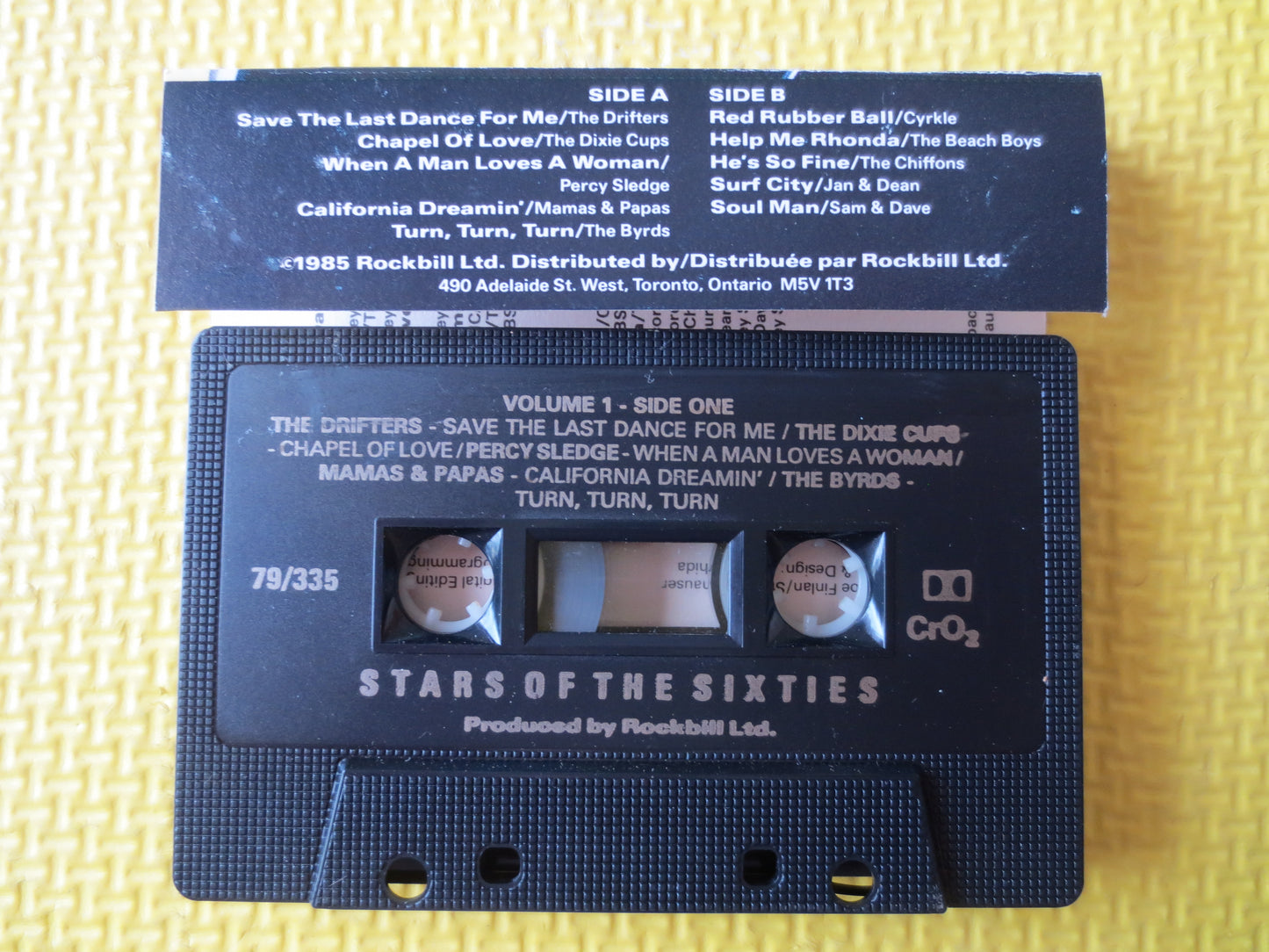 STARS of the SIXTIES, Volume 1, 60s Tape, 60s Cassette Music, Tape Cassette, Music Cassette, Rock Cassette, 1985 Cassette