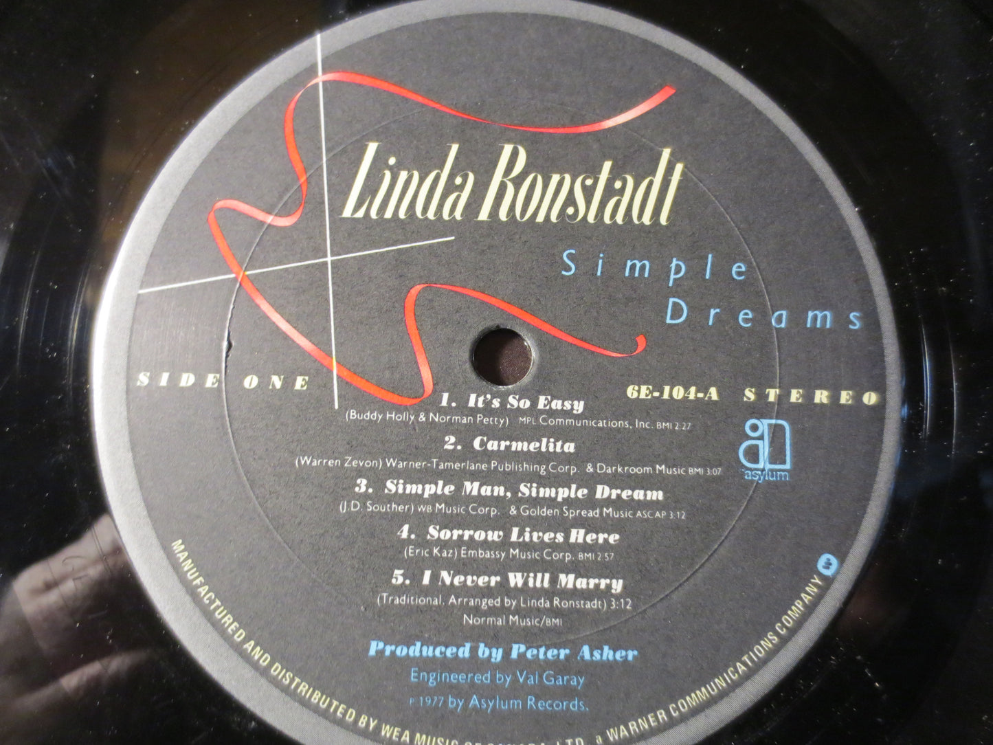 LINDA RONSTADT, Simple DREAMS, Linda Ronstadt Album, Linda Ronstadt Lp, Country Record, Vinyl Record, Lps, 1977 Records