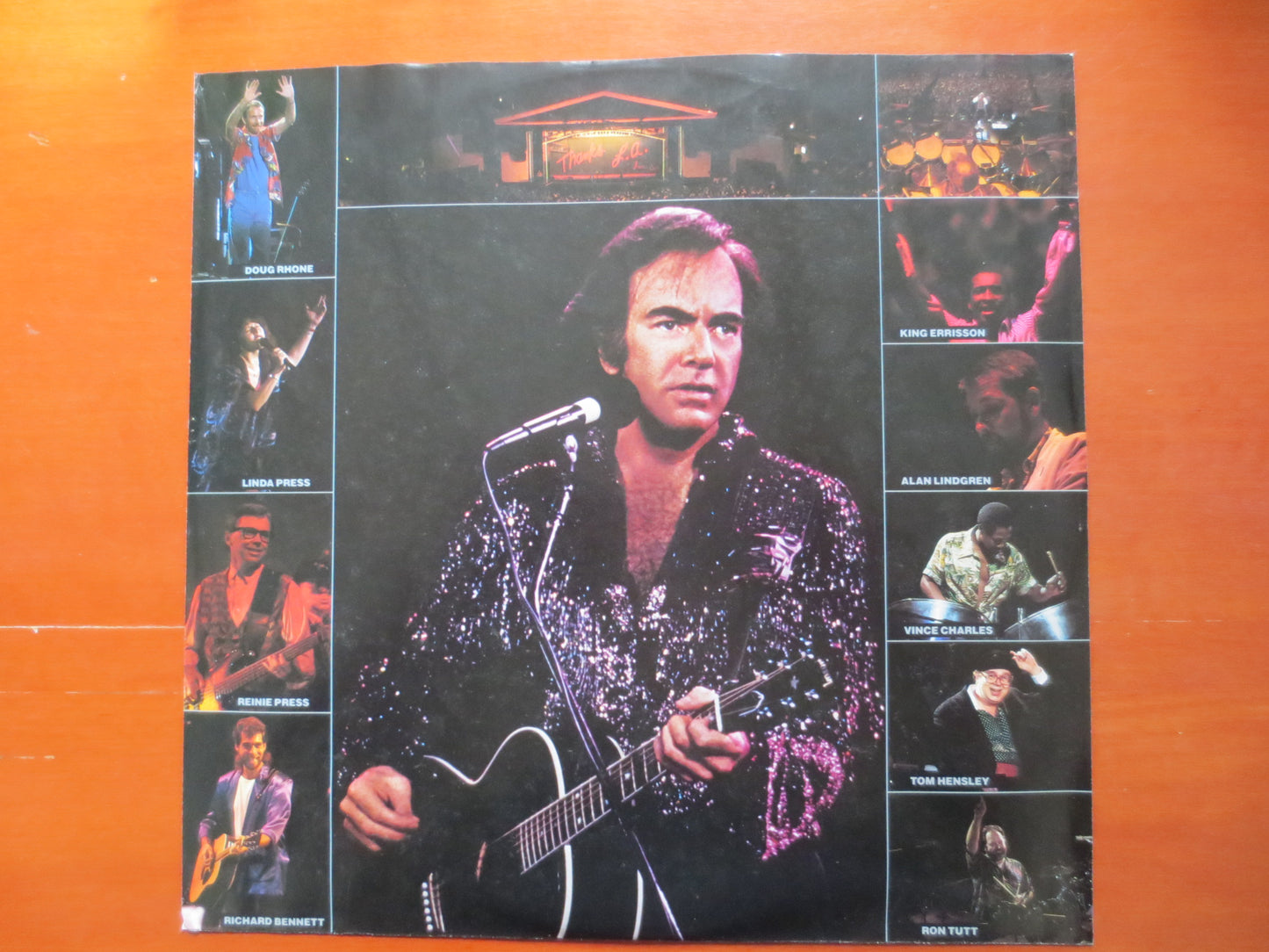 NEIL DIAMOND, HOT August Night, Neil Diamond Record, Neil Diamond Album, Neil Diamond Lp, Pop Music Record, 1987 Records