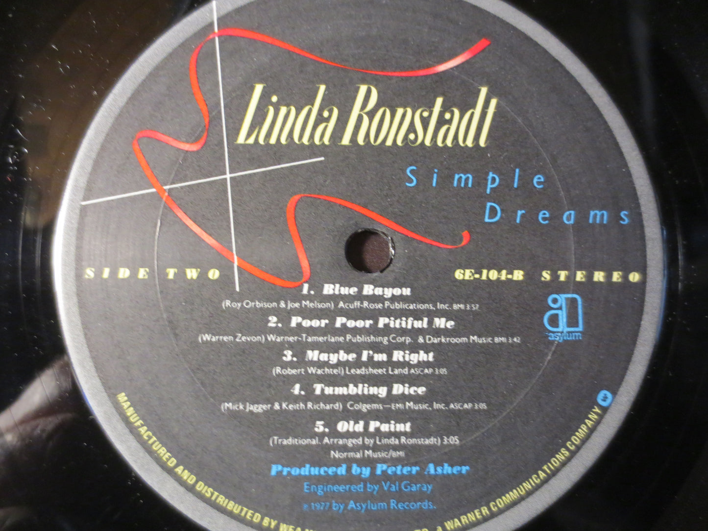 LINDA RONSTADT, Simple DREAMS, Linda Ronstadt Album, Linda Ronstadt Lp, Country Record, Vinyl Record, Lps, 1977 Records