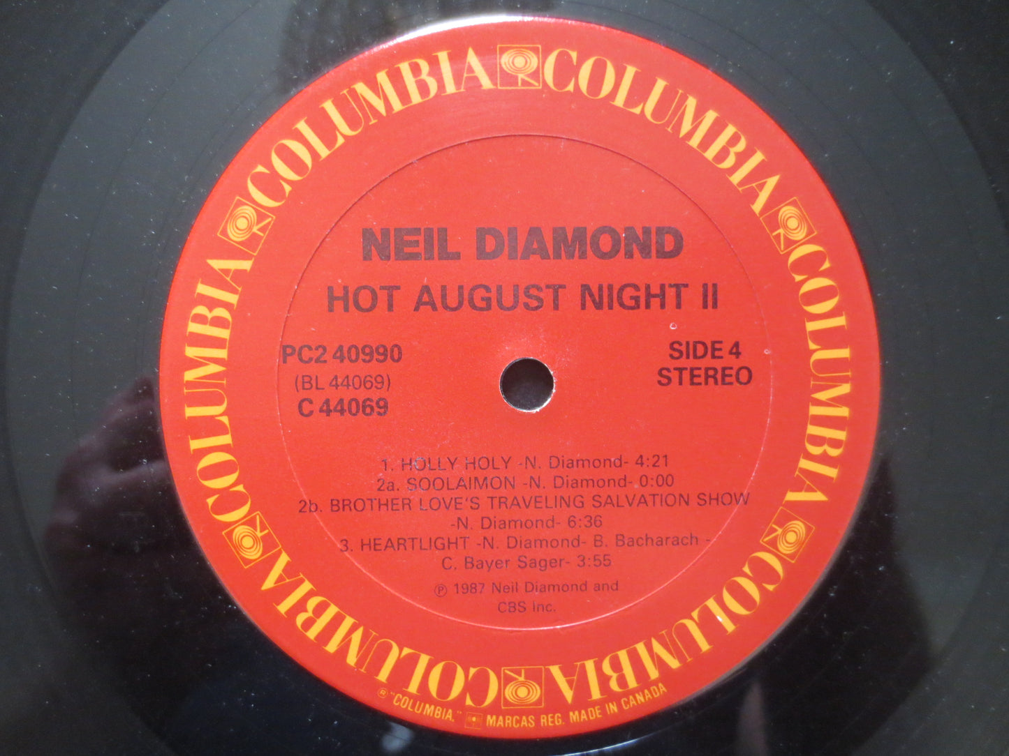 NEIL DIAMOND, HOT August Night, Neil Diamond Record, Neil Diamond Album, Neil Diamond Lp, Pop Music Record, 1987 Records