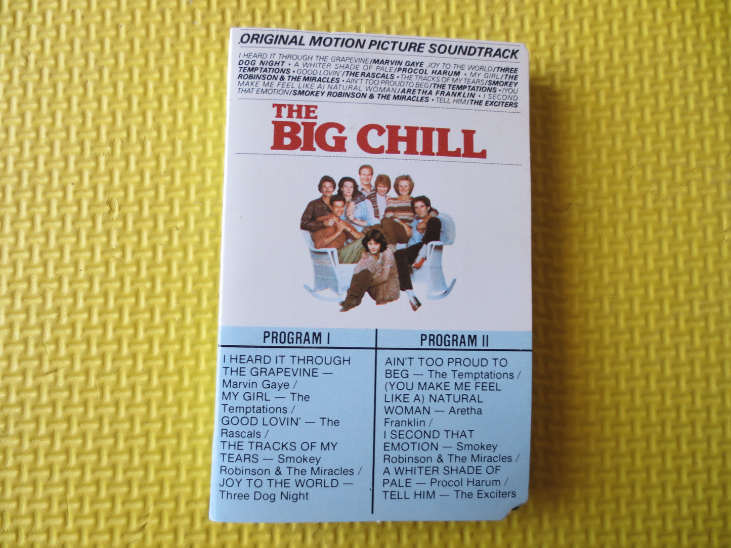 The BIG CHILL, SOUNDTRACK, Rock Music, Rock and Roll Tape, Rock Music Cassette, Music Cassettes, Abba Tapes, 1983 Cassette