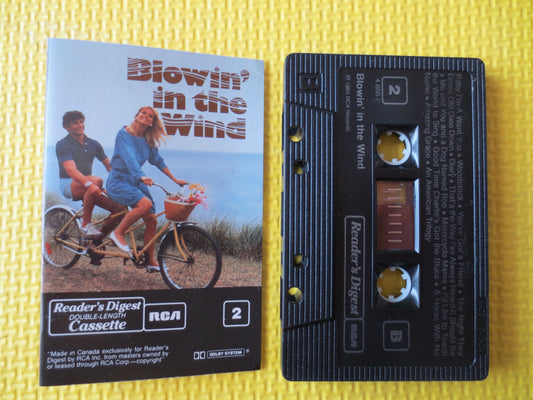 BLOWIN' in the WIND, Volume 2, Readers Digest, Rock Music, Rock and Roll Tape, Rock Music Cassette, Music Cassettes, 1985 Cassette