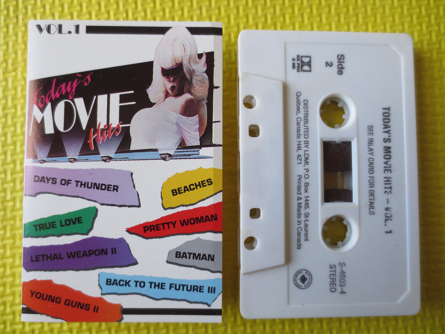 Today's MOVIE HITS, Volume 1, MOVIE Songs, Soundtrack Tapes, Tape Cassette, Movie lp, Tapes, Rock Cassette, Cassette Music