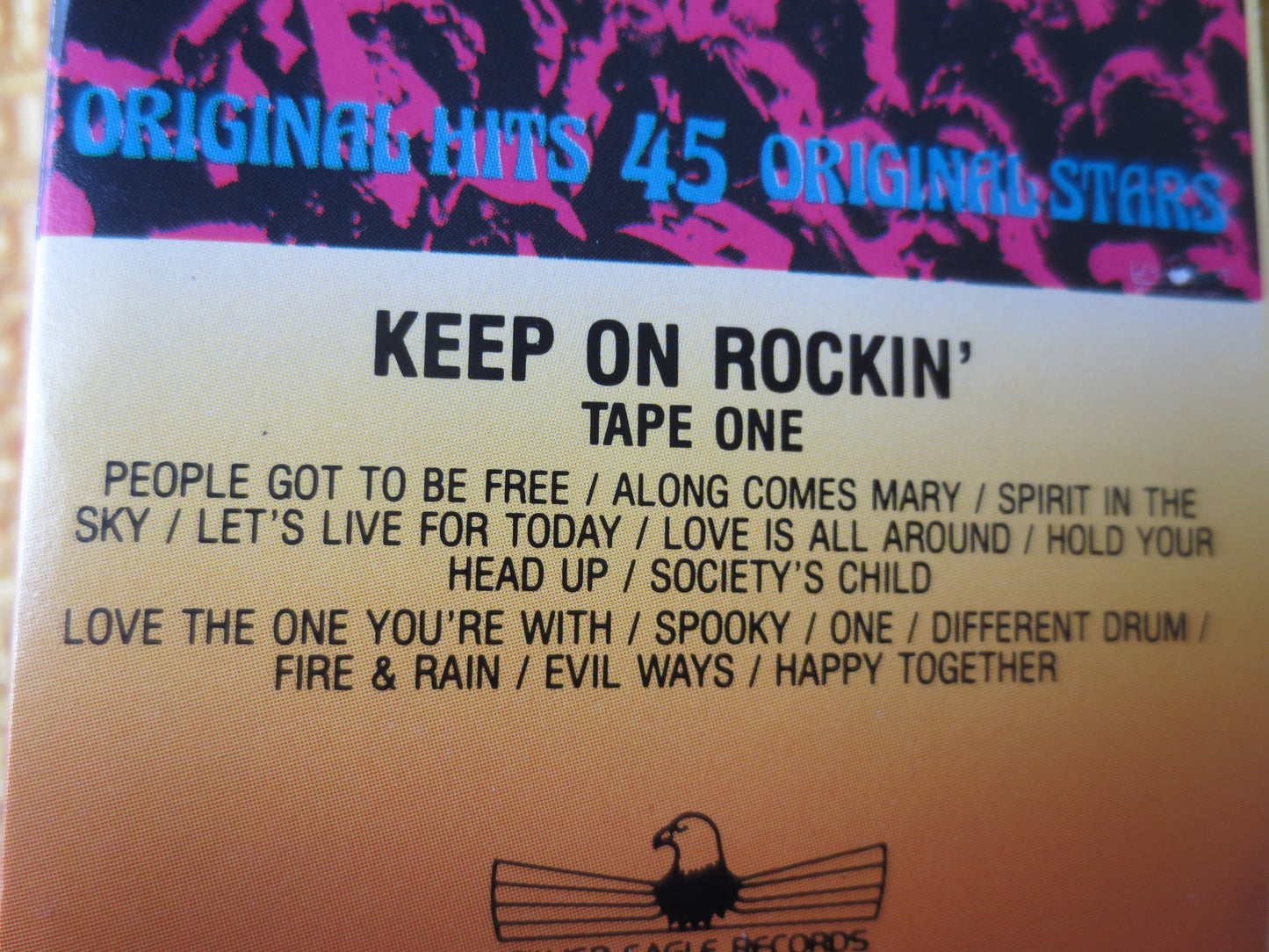 KEEP on ROCKIN', ROCK Cassette, The Troggs Tape, Argent Tapes, Grass Roots Tapes, Santana Tapes, Cassettes, 1985 Cassette