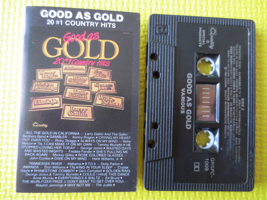 GOOD as GOLD, COUNTRY Music Tape, Larry Gatlin Tape, Hank Williams Tape, The Judds, Music Tapes, Cassette, Music Cassette