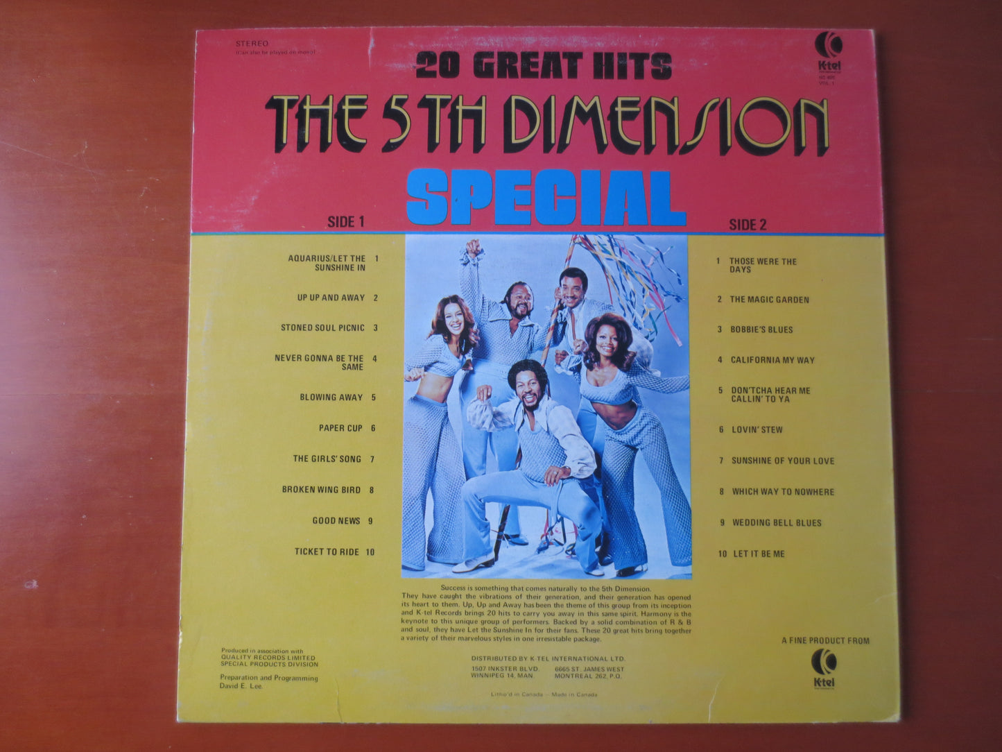 The 5th DIMENSION, 20 GREAT Hits, 5th Dimension Record, 5th Dimension Albums, 5th Dimension Vinyl, Vinyl Lp, 1970 Records