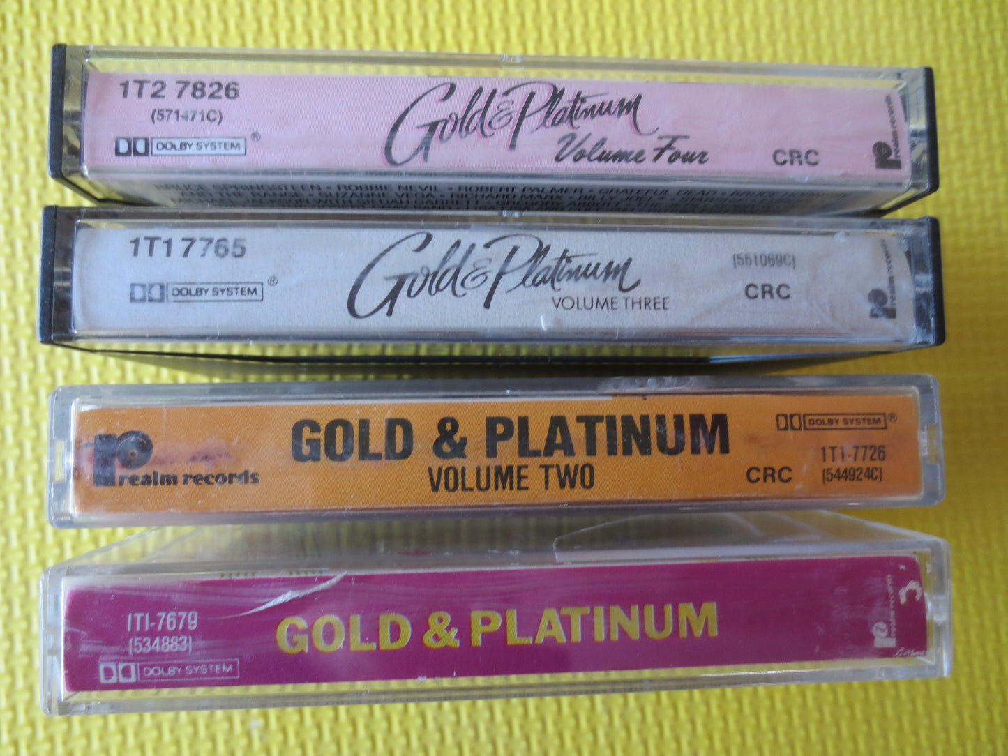 GOLD and PLATINUM, 4 Tapes, Rock Tape, Music Tapes, Music Cassette, Solid Gold Cassette, Cassette Music, Pop Tape, 1984 Tape