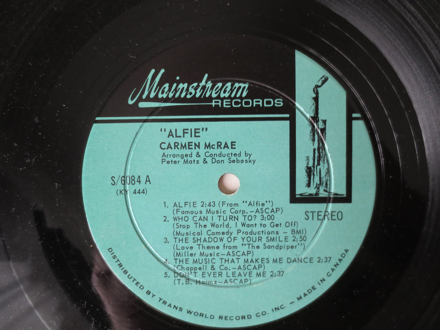 CARMEN McRAE, ALFIE, Carmen McRae Records, Carmen McRae Vinyl, Record Vinyl, Soundtrack Records, Vinyl Albums, 1966 Records