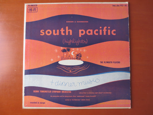 SOUTH PACIFIC, The PLYMOUTH Players, Vintage Vinyl, South Pacific Albums, South Pacific Record, Vinyl Record, 1952 Records