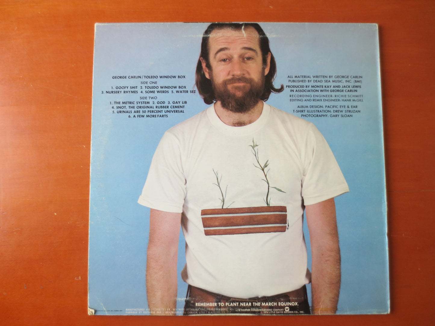 GEORGE CARLIN, TOLEDO Window Box, Comedy Record, George Carlin Album, Comedy Vinyl, George Carlin Lp, Comedy Lp, 1974 Record