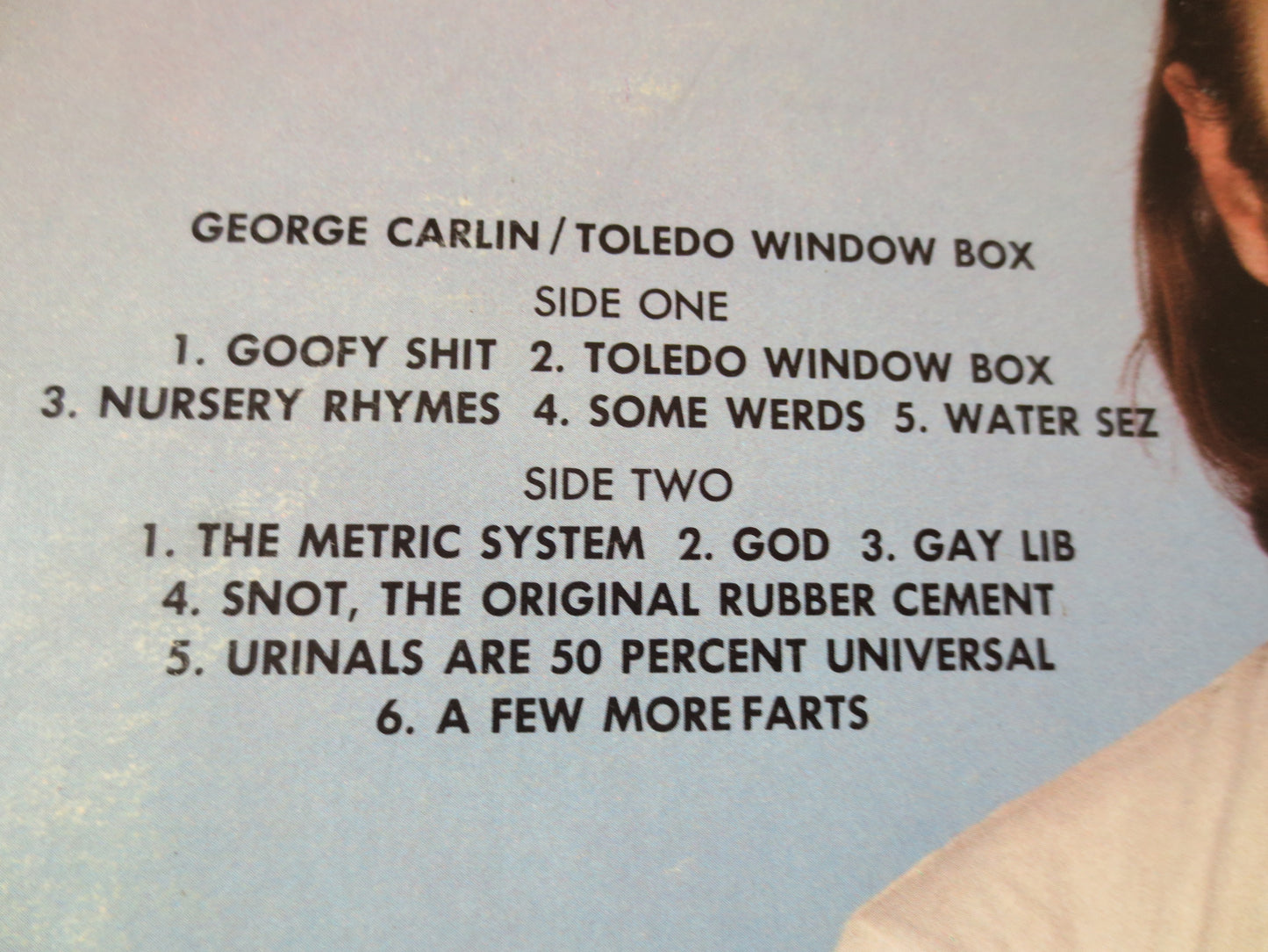 GEORGE CARLIN, TOLEDO Window Box, Comedy Record, George Carlin Album, Comedy Vinyl, George Carlin Lp, Comedy Lp, 1974 Record