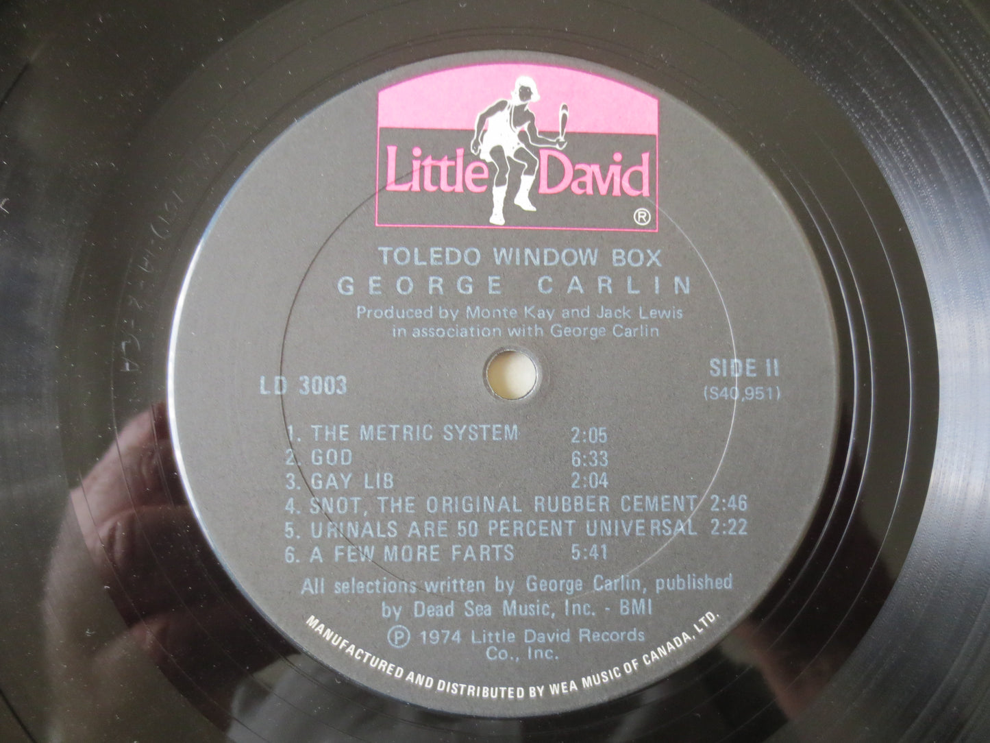 GEORGE CARLIN, TOLEDO Window Box, Comedy Record, George Carlin Album, Comedy Vinyl, George Carlin Lp, Comedy Lp, 1974 Record