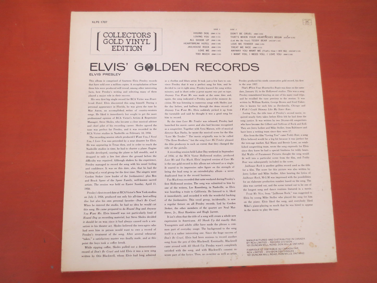 ELVIS PRESLEY, Golden Records, Elvis Presley Albums, Elvis Presley Vinyl, Elvis Presley Lp, Rock Lps, 1978 Records