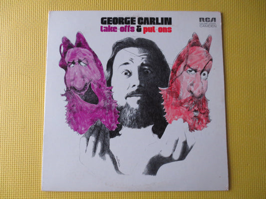 GEORGE CARLIN, TAKE Offs, Put Ons, Comedy Record, George Carlin Album, George Carlin Vinyl, George Carlin Lp, 1972 Record