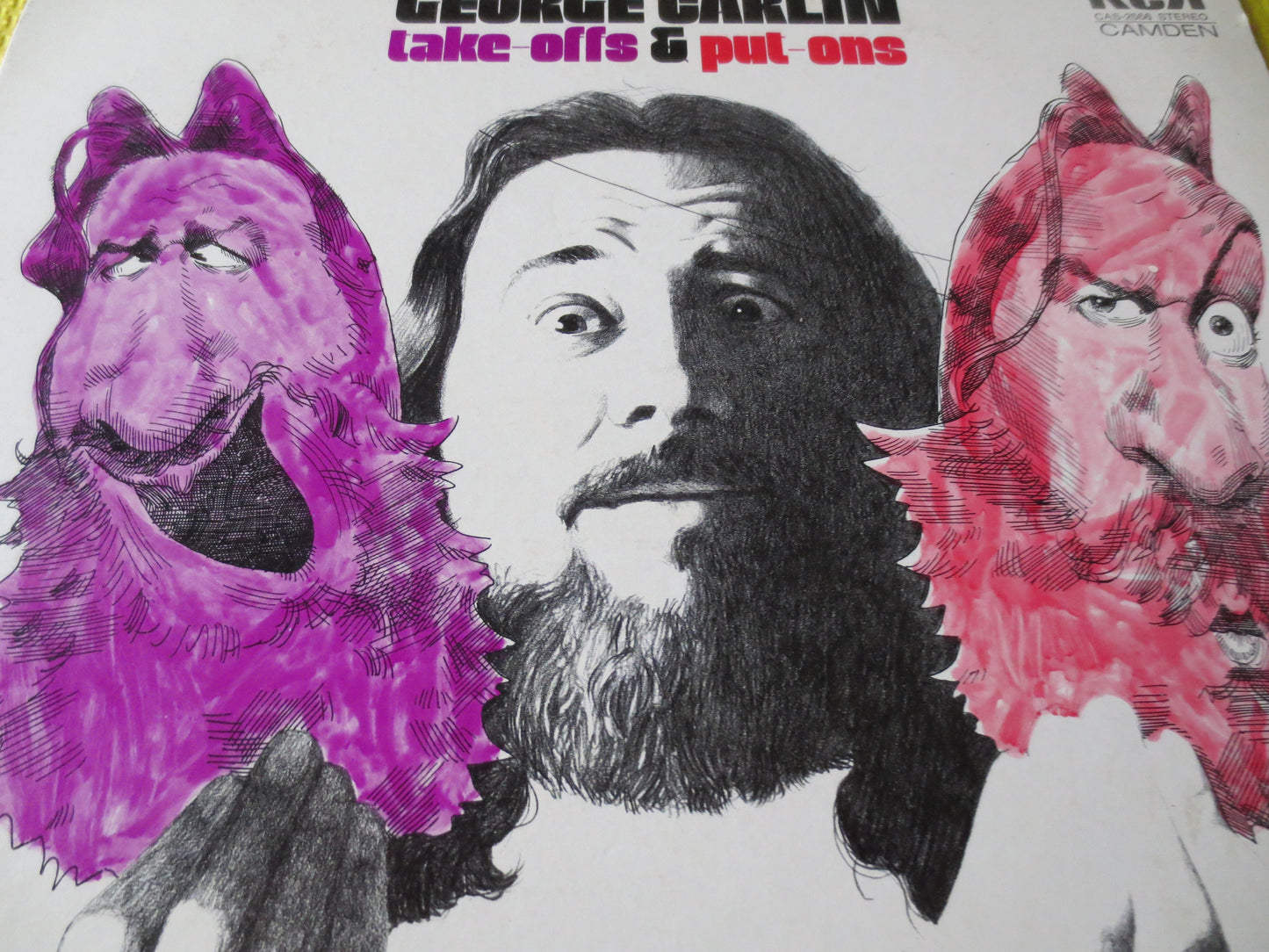 GEORGE CARLIN, TAKE Offs, Put Ons, Comedy Record, George Carlin Album, George Carlin Vinyl, George Carlin Lp, 1972 Record