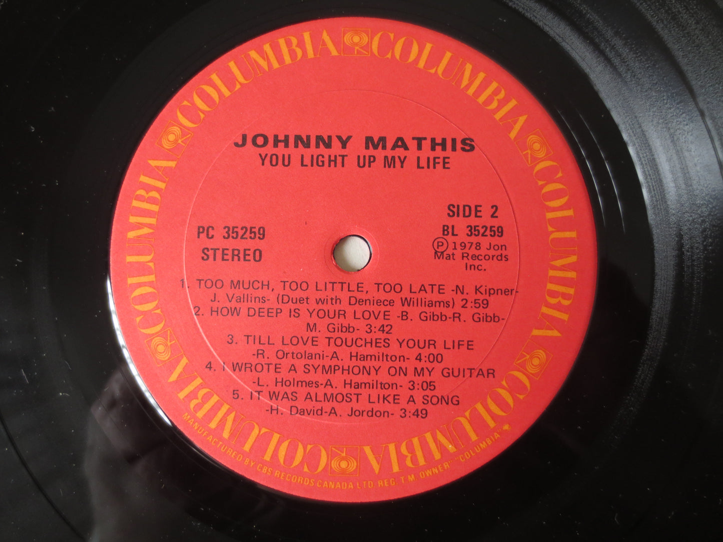 JOHNNY MATHIS, You Light Up My Life, Johnny Mathis Album, Johnny Mathis Vinyl, Johnny Mathis Lp, Vinyl, 1978 Records