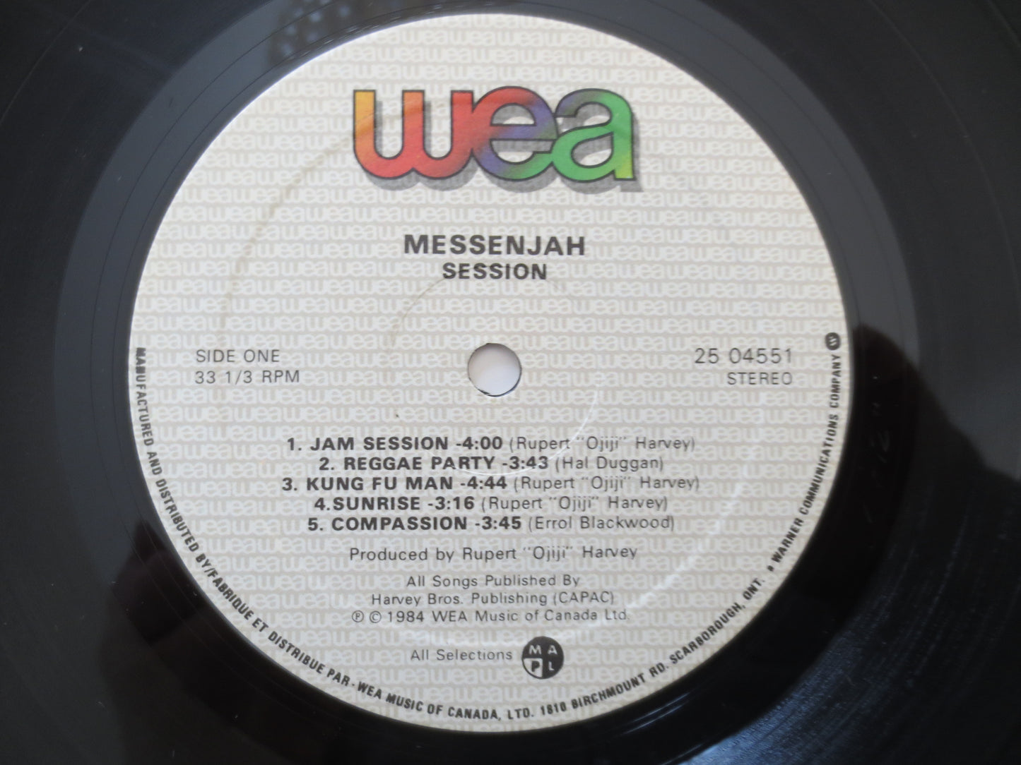 MESSENJAH, Session, MESSENJAH Record, REGGAE Album, Reggae Lp, Messenjah Lp,  Messenjah Album, Reggae Music, 1984 Records